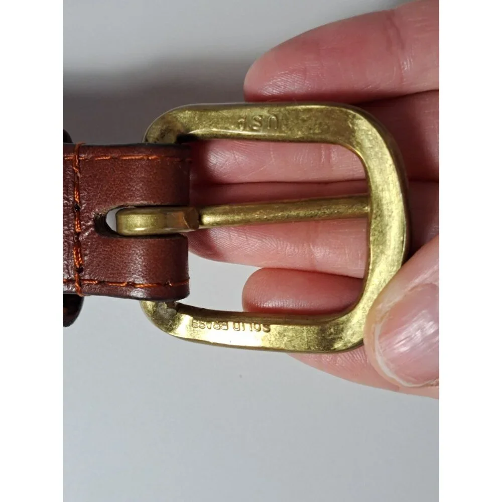 Smathers & Branson Cubs  Hand-Stitched Needlepoint Leather Belt Blue Size 44 Men - Picture 7 of 13